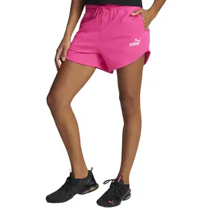 PUMA Womens Essentials 3 Inch Drawstring Short Casual Bottoms Casual - Pink