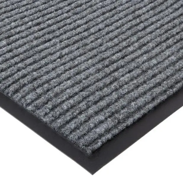 Durable Corporation 613S0034GY Gray Spectra Rib Indoor Entrance Mat - 100% Olefin Pile, 3 ft. W x 4 ft. L, Surface Stabilizer, Excellent Scraping Action, Surface Stabilizer Area Rugs