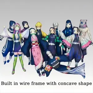 28cm Demon Slayer Abstract Twisted Muichiro Doll Built in Steel Wire Arbitrary Distortion Shinobu Figure Cloth Sanemi Cos Toys