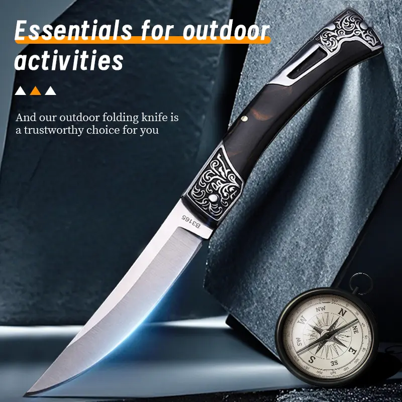 8.3-inch High-Carbon Steel Kitchen Knife, Portable Household Knives for Kitchen Use & Camping Barbecues, Ideal Father's Day Gift, Cutting