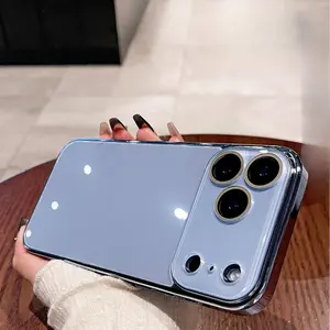 Phone Case: Suitable for Apple 17 Pro Max Phone Case New Ice Crystal Glass iPhone 16 with Lens Protector 15/14/13 Full Coverage Anti-drop