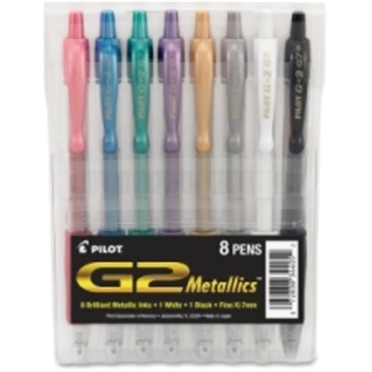 PILOT Retractable Gel Pens, 8-Pack Specialty Aesthetic Ink Pens with Vibrant Metallic Inks for DIY Woodwork & Hobby Projects, Aesthetic Pens