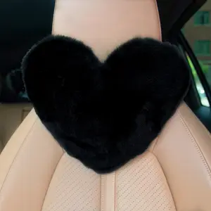 Heart Shaped Headrest Pillow, 1 Count Soft & Comfortable Car Neck Pillow, Plush Neck Pillow, Car Interior Accessories for Women & Girls, Car Accessory, Car Seat Headrest