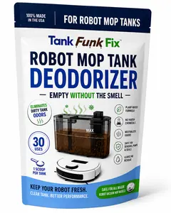 Tank Funk Fix Robot Mop Waste Tank Deodorizer Powder Removes Dirty Water Smell from Robot Vacuum Mop Tanks – No Foam Odor Eliminator for Roborock, Ecovacs, Eufy, Shark, Roomba, Dreame and more