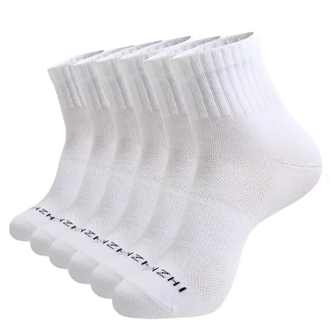 Women's Letter Print Athletic Socks, Elastic Socks, Moisture Wicking Running Socks, Soft Comfy Breathable Sports Socks For All Seasons Gym Workout Running Daily Wear