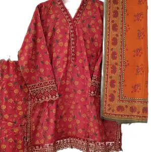 Sadabahar Khaddar 3 piece Pakistani Winter suit