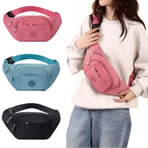 Women's Fashionable Chest Bag Shoulder Bag Waist Bag Multiple Carry Options Oxford Cloth Fabric Black Blue Pink