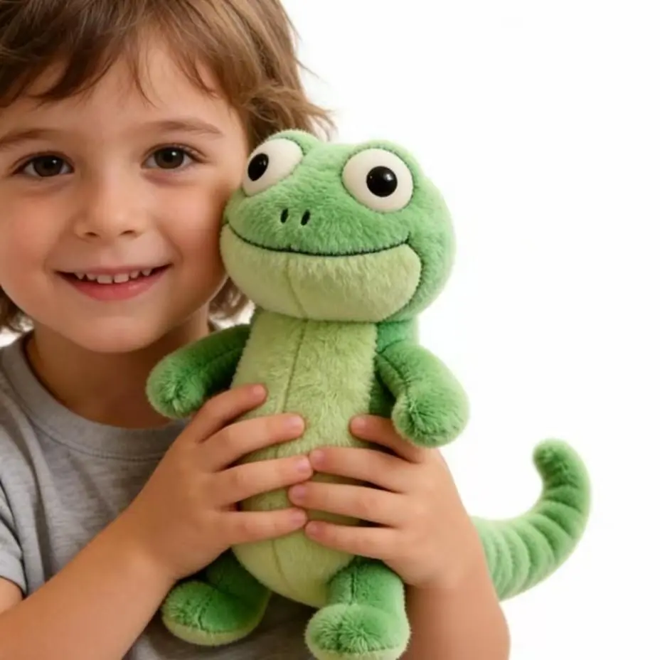 New movie merchandise: beaver plush toy, green lizard simulation plush toy, stuffed toy mushroom