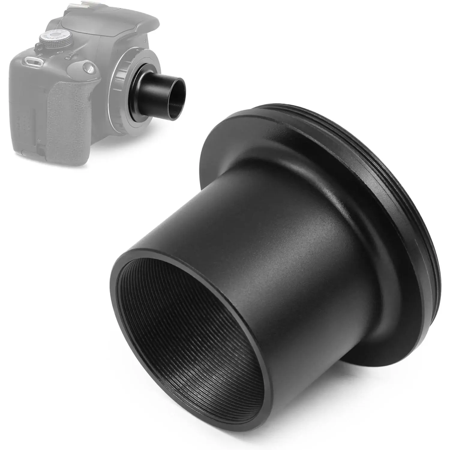 Camera Adapter for Telescope, Metal Telescope Accessories T-Adapter Mounted with T-Ring, Photo Adapters for   DSLR & SLR Cameras  1.25 Inches Focuser of Astronomical Telescopes