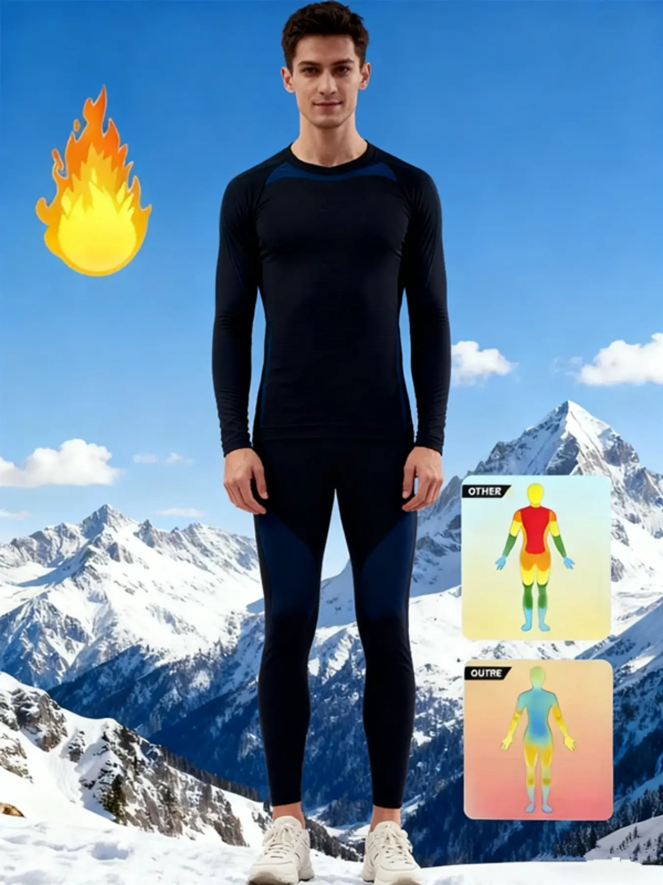 Thermal Underwear Long Johns for Men - Long Underwear Base Layer for Cold Weather