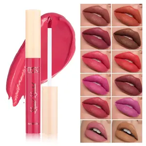6pcs matte velvet matte lip gloss kit, moisturizing non-stick lip gloss lip cover