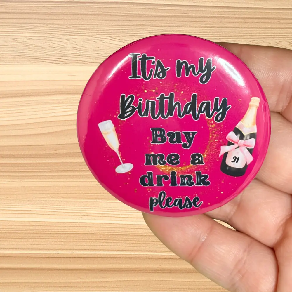 Birthday Celebration Button – 2.25" Party Pin