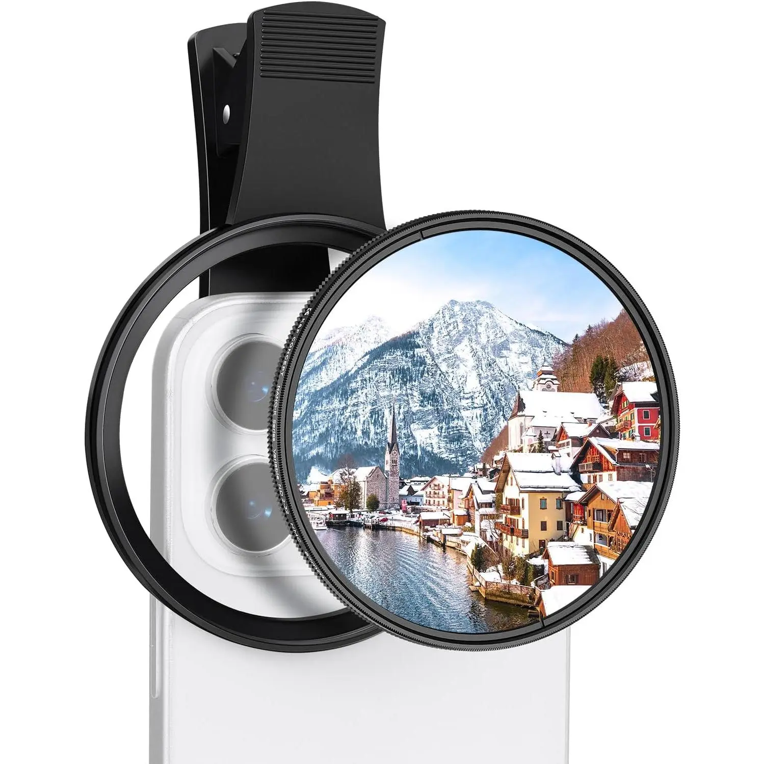 K&F CONCEPT 67mm Clip-on ND2-32 Phone Camera Lens Filter Kit, Multi-Coated Variable Neutral Density Light Reduction Filter Compatible with iPhone 16 15 14 13 12 11 and Other Smart Phone,back to school