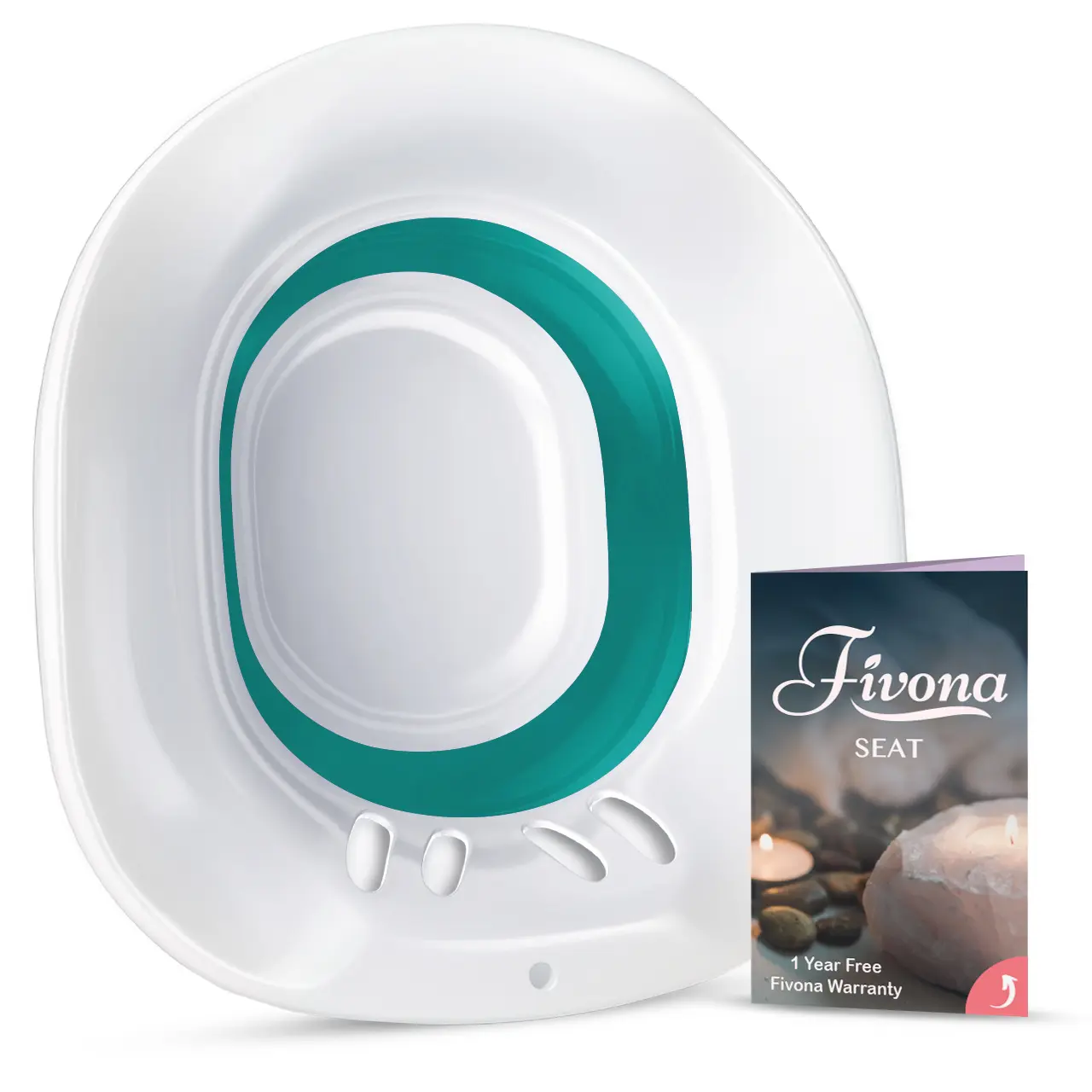 Fivona Toilet Seat Sitz Bath - Portable Bidet, Yoni Steaming Seat, Unisex Foldable Basin for Postpartum Recovery & Hemorrhoids Epsom Salt Soak - BPA-Free, Temperature-Resistant, Space-Saving Design, Fits Most Toilets, Reusable