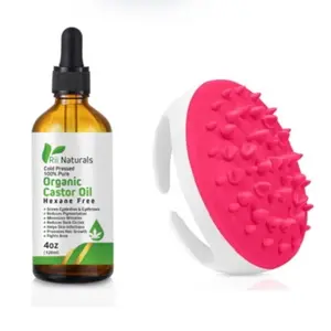 Rii Naturals Organic Castor oil and Cellulite Body Scrubber Hydrating Daily Smooth Skin Repair Skincare Nourishing