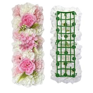 wedding floral decor with artificial flower arch, ideal for ceremonies, faux flower event decoration and hotel flower walls