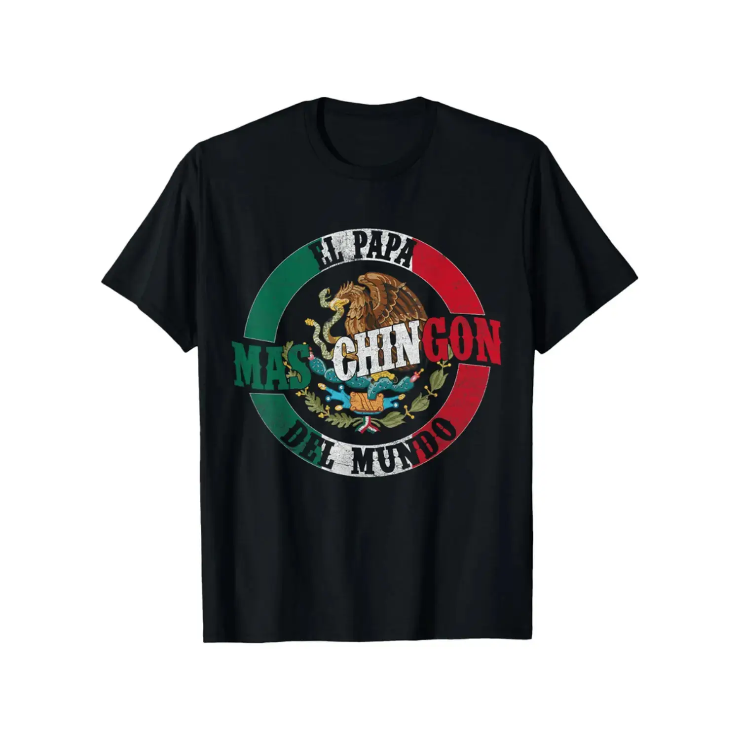 Unisex Mexican "El Papa Mas Chingon Del Mundo" Father's Day Tee,Men's Short-Sleeve Cotton Crew Neck Sports T-Shirt
