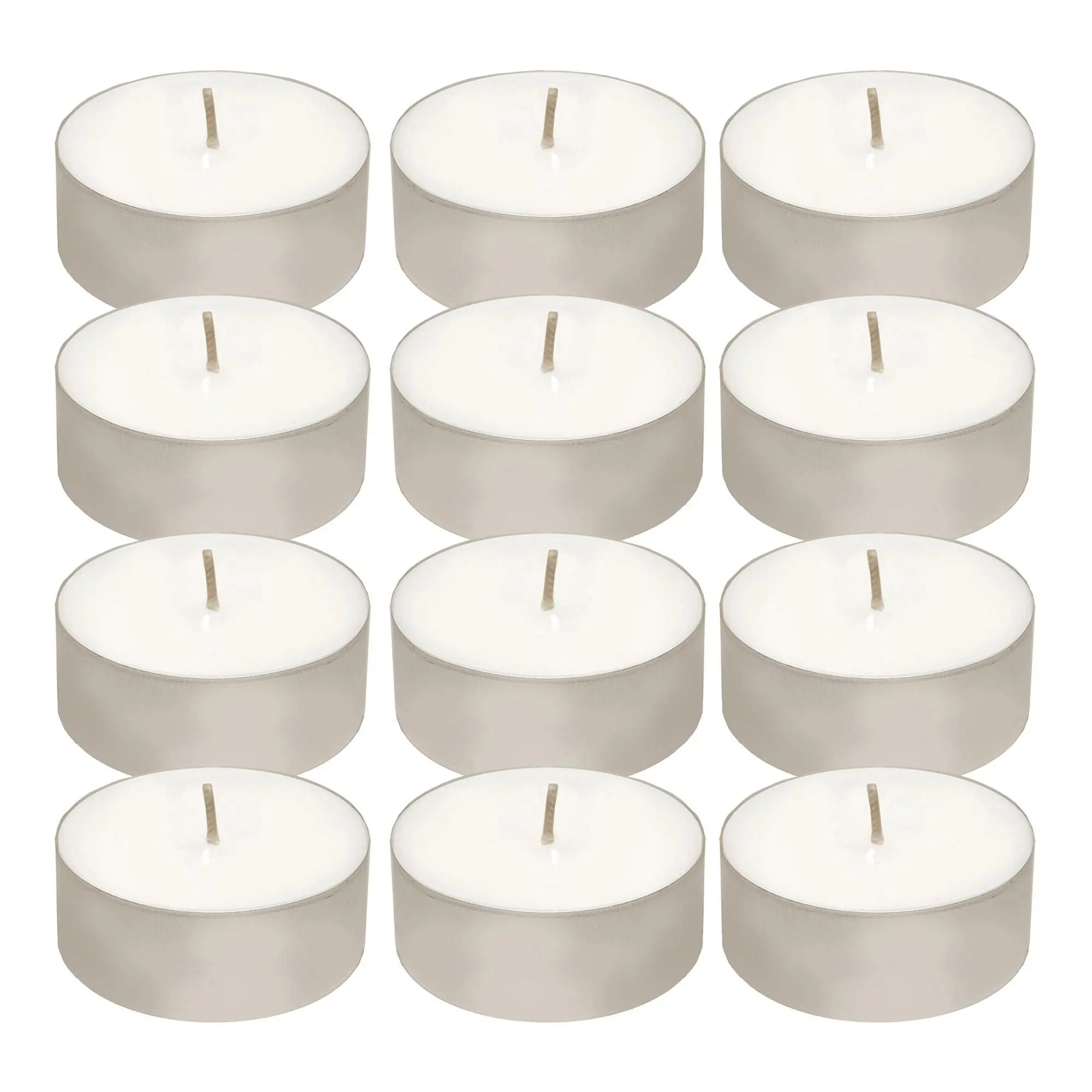 LumaBase Extra Large Tea Light Candles- Set of12