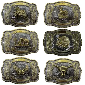 Praying Cowboy Cross Religious Faith Large Huge Rodeo Western Gold Tone Belt Buckle,Mexican eagle,Praying Cowboy belt  man