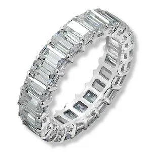 Radiance by Absolute™ Emerald-Cut Prong-Set Eternity Band Ring