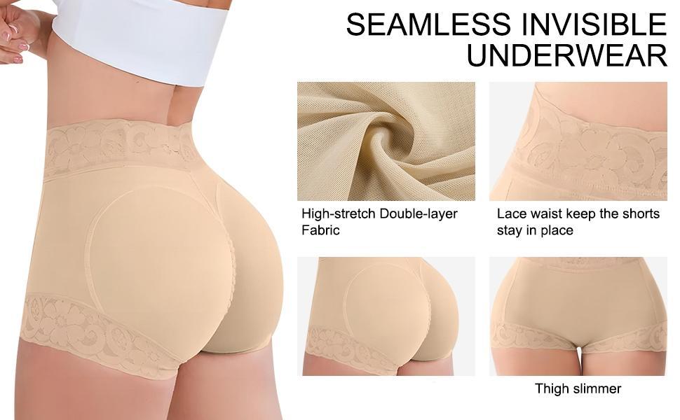 Waist Lace Shapewear Panty with Anti-Slip Silicone Band - Stretchy Breathable & Seamless Tummy Control Butt Lifting for Everyday Confidence Women's Basic Minimalist Multi Colors 3Pcs-BS