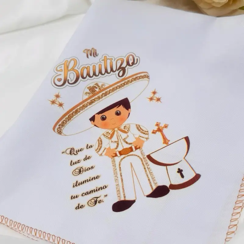12pcs Baptism Favors, Recuerdos Para Bautizo, Servilletas de tela  Para Bautizo 12x12” Gift