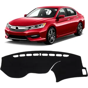 Car Dash Cover for Honda Accord 2013-2017 (LX, Sport, EX, EX-L, & Touring) Polyester Non-Slip Center Console Dash Cover, Interior Accessories for Honda Accord, No Glare, Black