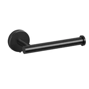 VEVOR Toilet Paper Holder,  Fits Mega Rolls Size, Premium Stainless Steel Rustproof Material, Wall Mounted with Screws, Toilet Roll Tissue Holder for Bathroom, Washroom, Kitchen, Matte Black