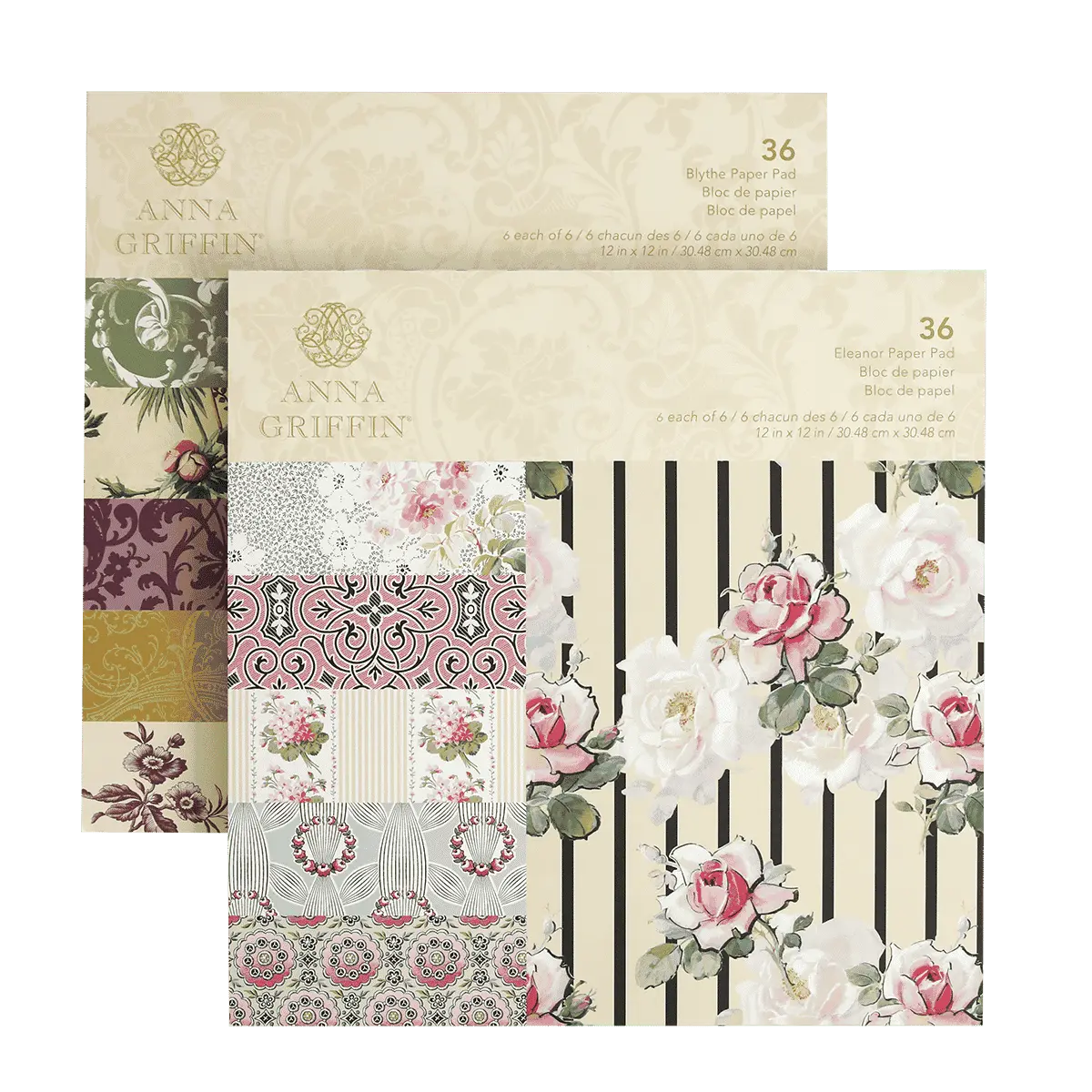 Blythe and Eleanor Set of 2 Cardstock Pads 12 x 12