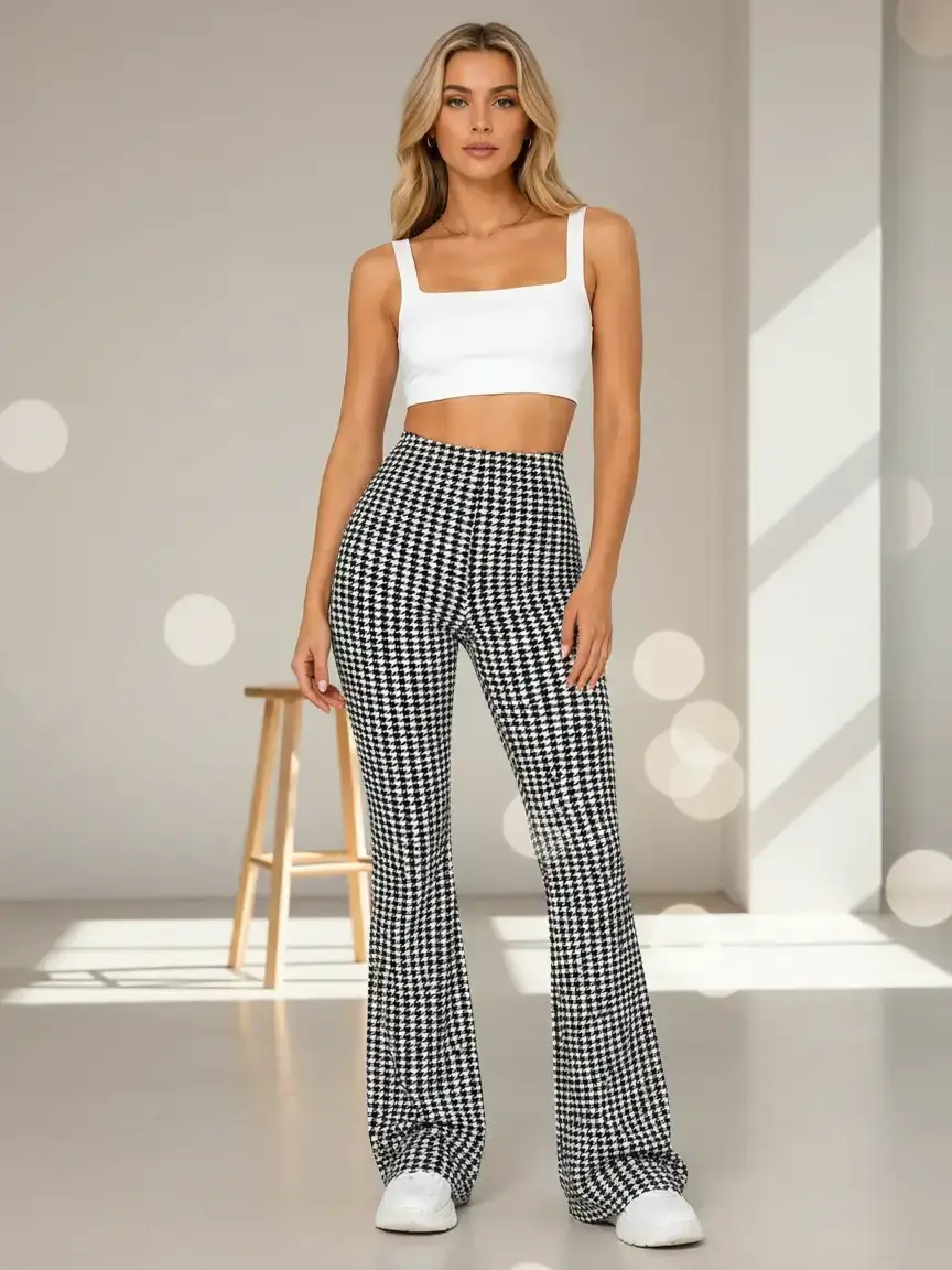 Womenswear CQQNBV Women's High-Waisted Wide-Leg Palazzo Pants - Soft, Stretchable, Breathable Fabric, 2026 Trendy Summer Pocket Trousers, Ideal for Casual & Travel Wear