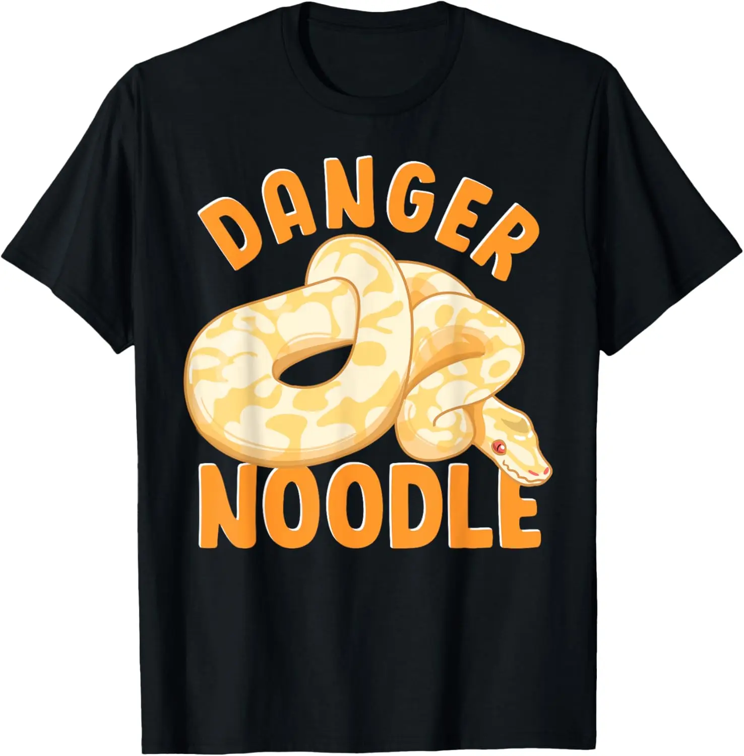 Funny Danger Noodle Snake Boys Snakes Meme Snek Ball Python T-Shirt Pure Cotton Graphic Tees Menswear Top: Gifts for Men & Women