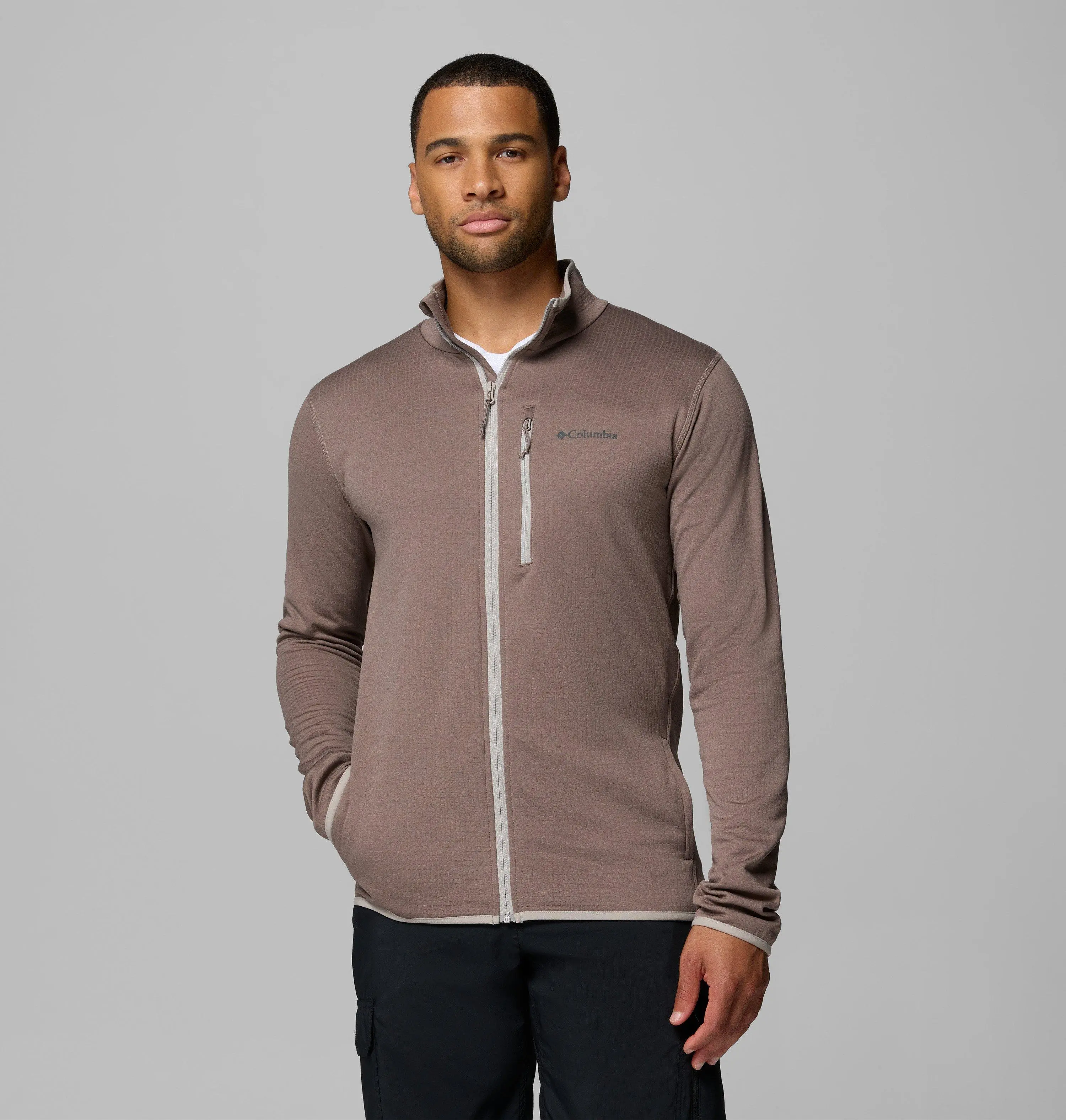 Men's Essential Hike Grid Fleece Full Zip Jacket