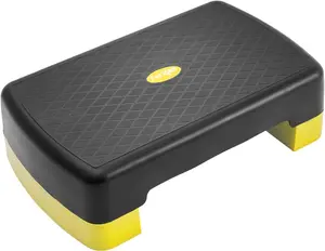 18.9" Aerobic Exercise Step Platform with 2 Risers, Adjustable Height Workout S Yes4All