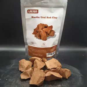Earth Treasure Ural Red Kaolin | Slightly Sticky & Edible-200g clay, Oil Absorb