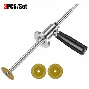 LOZLIN PVC Pipe Inside Cutter with Diamond Grit Cutting Wheel & 7 Inch Adjustable Depth 1/4 Inch Hex Shank Compatible with Impact Drivers and Drills