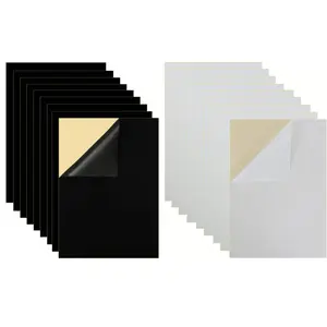 20Pcs White Self Adhesive Felt Sheets with Adhesive Backing for DIY Projects,Jewelry Box and Drawer Liner and Holiday Decorations (A4 Size) 8.3 x 11.8inch Black/White - Home Improvement.