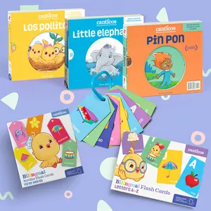 El Paquetito para Bebés Bilingües: Nursery Rhyme Books, Stroller Cards & Flash Cards