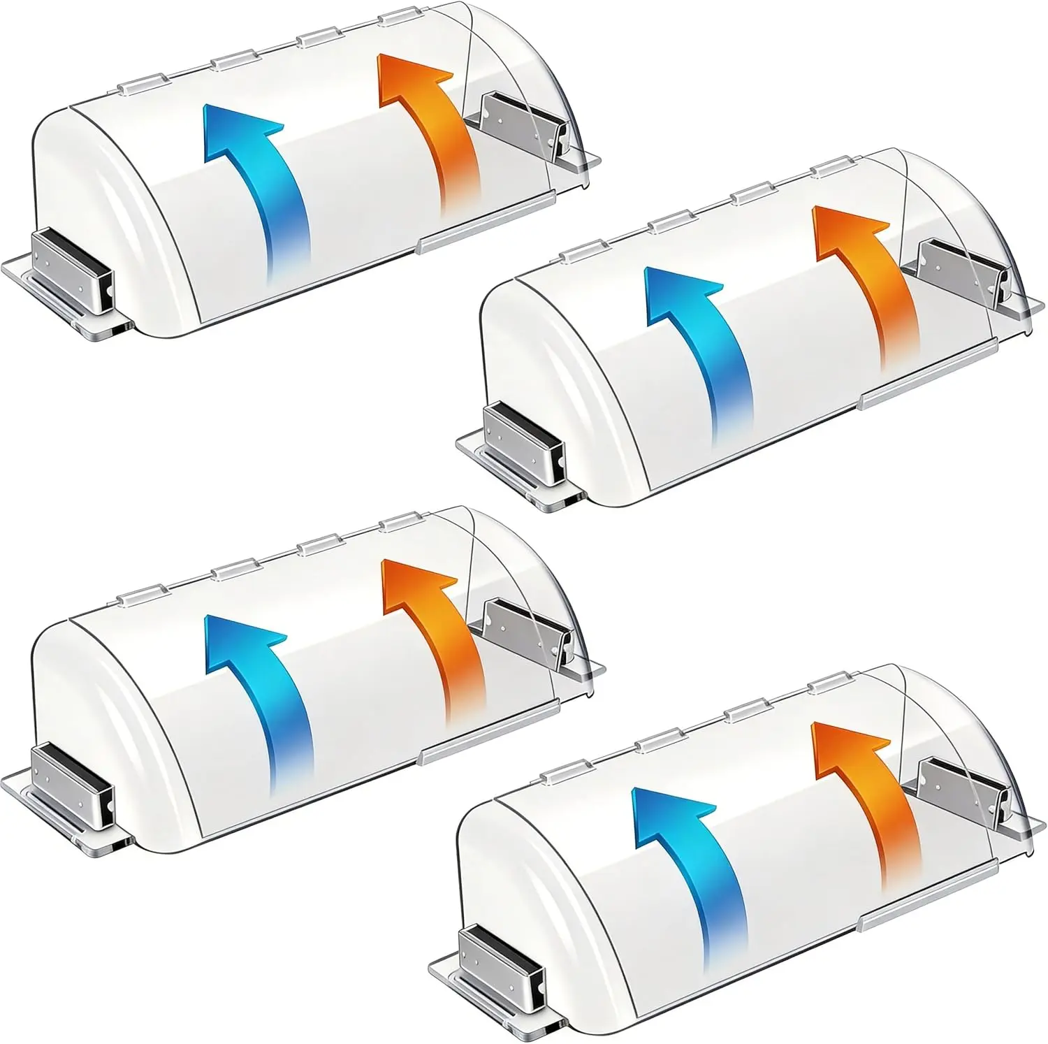 Adjustable Air Vent Deflectors, 4 Pack Widen Magnetic Heat and Vent Deflector for Home Floor, Sidewall, Ceiling Registers