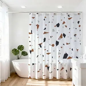 1pc Modern Geometric Bath Curtain for Stylish Home Decor Bathroom Design Ideas