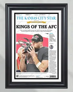 2024 Kansas City Chiefs “Kings Of The AFC” Champions No Frame Commemorative Newspaper