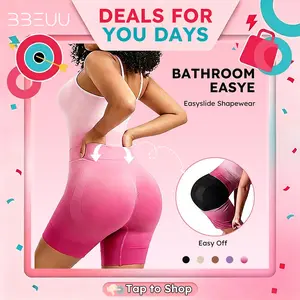 BBEUU Back-Opening Design Shapewear Tummy Control Butt Lifter Faja Back Pull Down Bodysuit Scruntch with Back Bone Support & Cotton Gusset for Women Postpartum Fajas Colombian Girdles Body Shaping Underwear Breathable & Comfortable for Daily Wear