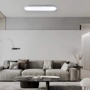 27.6" Full Spectrum White LED Ceiling Light, 6500K Cool White Ultra Thin Flush Mount Fixture for Bedroom, Kitchen, Study Room, Hallway