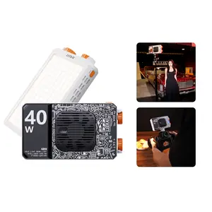 Leekai 40W Portable LED Video Light P40, 6400mAh Bi-Color 120 Beads Rechargeable Camera Light with Soft Light Cover, 2500K-9000K TLCI 95+ CRI>95 Selfie Light for Vlog Filming TikTok Live & Photography Creator