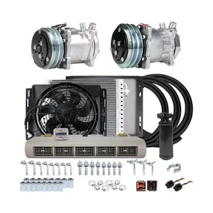Universal A/C Air Conditioning Evaporator Assembly Kit for Truck Bus Caravan Trailer RV Recreational Vehicle AC Cooling System