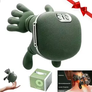 1 portable electric massager, equipped with a powerful brushless motor/- Acupoint pressing and kneading device with massage nodules, suitable for neck, back, and shoulders - Electric massager, suitable for both men and women in the office as a gift