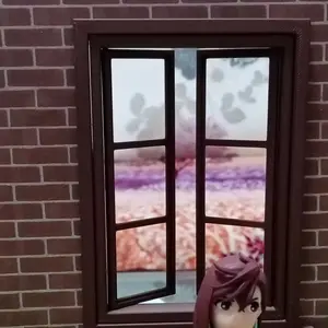 1:12 scale dollhouse mini sliding window model, made of PLA material (non-wooden) - ideal for decorating dollhouse rooms, model house accessory, perfect mini Christmas or birthday gift