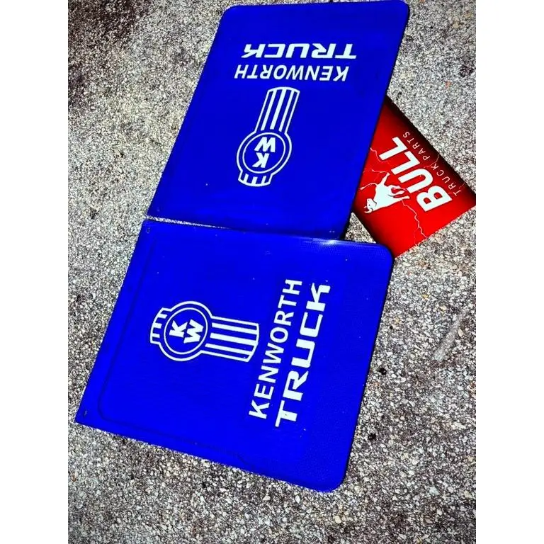 Set 2-Pack Kenworth Blue Rubber Mud Flaps 24" x 30" Heavy Duty Splash Guards
