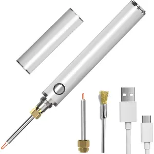 Upgraded USB Dual-Heating Thread Burner:  One-Touch Melt & 2 Interchangeable Tips, Rechargeable Cordless Thread Zapper for String, Leather Craft, Sewing