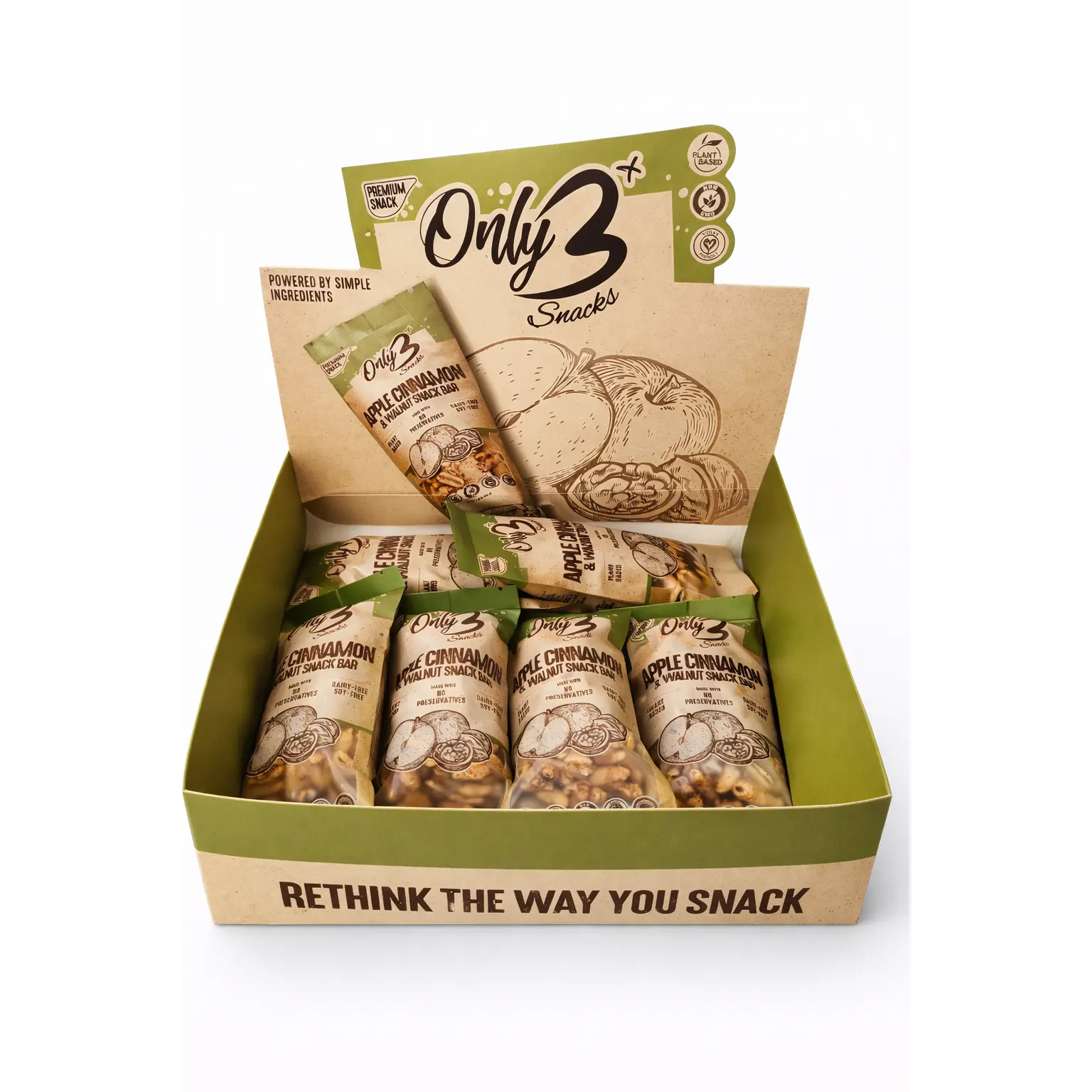 Apple Cinnamon & Walnut Nut Snack Bar Bundle  - 6-Pack