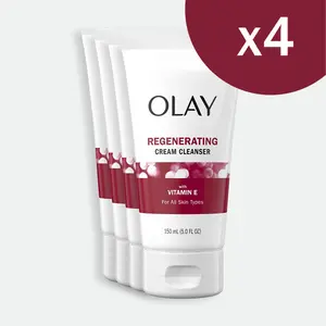4 Pack Olay Regenerating Cream Cleanser with Vitamin E
